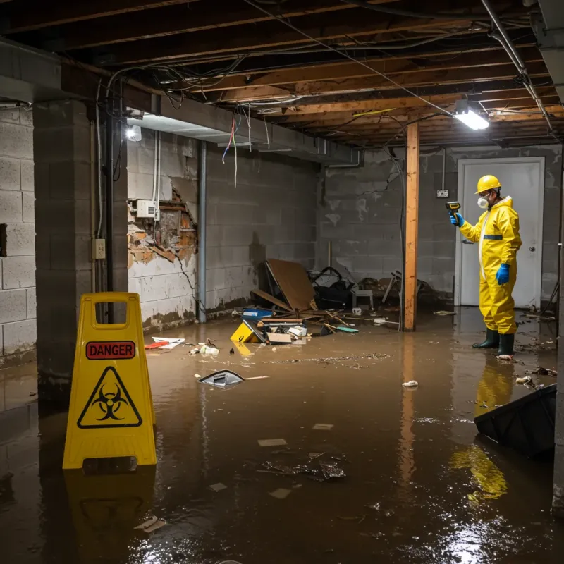 Flooded Basement Electrical Hazard in Wise County, VA Property