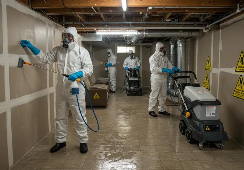 Basement Moisture Removal and Structural Drying process in Wise County, VA